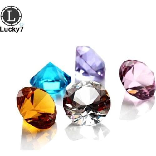 Wholesales 50mm Clear Glass Diamond Artificial K9 Crystal Gemstone Acrylic Rhinestone Jewelry Artificial Diamonds Naked Diamonds