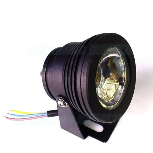 Underwater swimming pool lights 10w rgb black cover AC 85-265v IP68 waterproof pool lights rgb + 24key remote controller