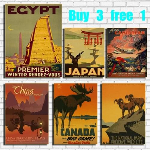 TRAVEL & RAILWAYS Posters Wall Stickers vintage Poster Prints High Definition wall art painting For Livingroom Home Decoration