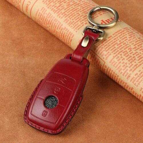Applicable to the new Benz key sets of leather plant Rou manual car keys package intelligence all hire key chain