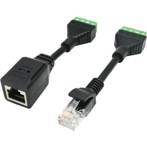 RJ45 To 4pin Terminal RJ45 Female Terminal Block Crystal Head Terminal Block Pressure-free Crystal Head Net Block End