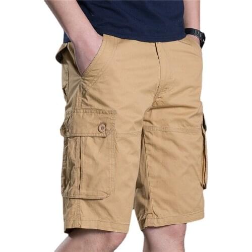 Brand Cargo Shorts Summer Men Loose Casual Pants Big Size Short Pants for Male Five-point Pants Cotton Work Bermuda Men Clothing