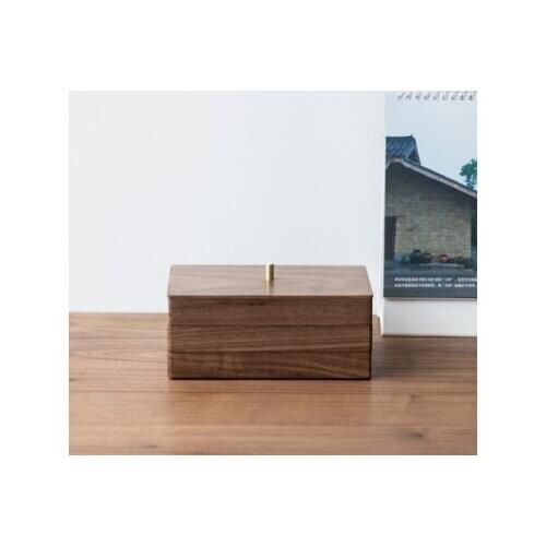 Solid wooden earrings and rings multi-functional creative jewelry storage box J03