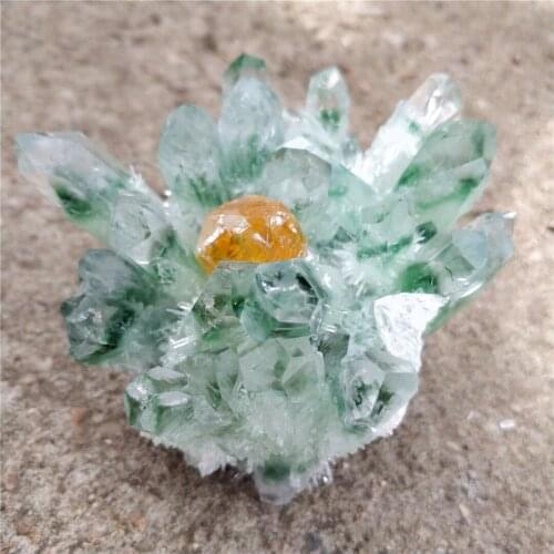 Gorgeous Gemstone Crystal Rocks Raw Green crystal cluster Reiki Crystal specimen For Fengshui