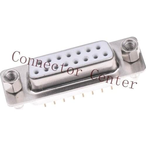 High Quality D-SUB DB DP Connector 15P Female Gold Planted 1U 180 Degree through hole