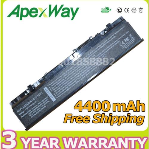 Apexway 4400mAh Replacement Laptop Battery For Dell Studio WU946 KM958 KM965 MT264 1555 1557 1558 1535 1536 1537 PP33L PP39L