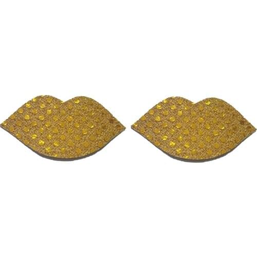 Women Red Sequins Lip Nipple Cover Fetish Pasties Sexy Nipples Stickers Disposable Breast Sticker Petals Party Wear Boob Tape