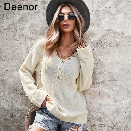 Deenor Woman Knitted Sweater Solid V-neck Single Breasted Thin Sweater Casual Thin Woman Cardigan Sweater Ladies Tops