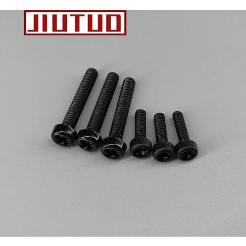 1000PCS M2.5*4/5/6/8/10/12/16 black bolt Round head cross nylon screw phillips Round Head Screw 2.5mm