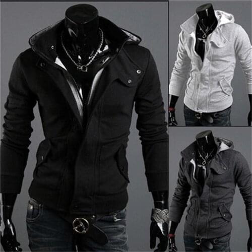 2021 Zipper Cardigan Hoodies Men Fashion Hooded Sweatshirts Spring Spring Sportswear Long Sleeve Slim Tracksuit Jacket