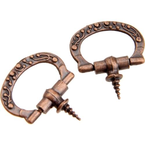 5pcs Pull Handles Self-Tapping Screw Handle Furniture Fittings 27*24mm box Handle Cabinet Knobse Furniture Fittings