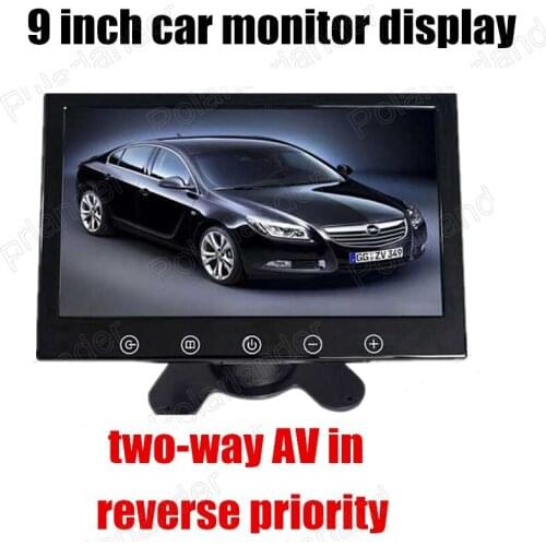 9 inch HD TFT LCD Digital Car Monitor For Camera DVD reverse priority car monitor display 2-channel video input