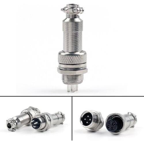 Areyourshop 50Pcs 4 Pin XLR 12mm Audio Cable Connector Adapter Chassis Mount High Quality minijack plug Wire Connector