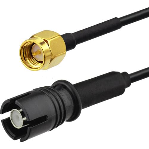 Superbat DAB DAB+ FM AM Car Digital Radio Aerial Converter RAST II to SMA Plug Antenna Adapter Cable 10cm European Car