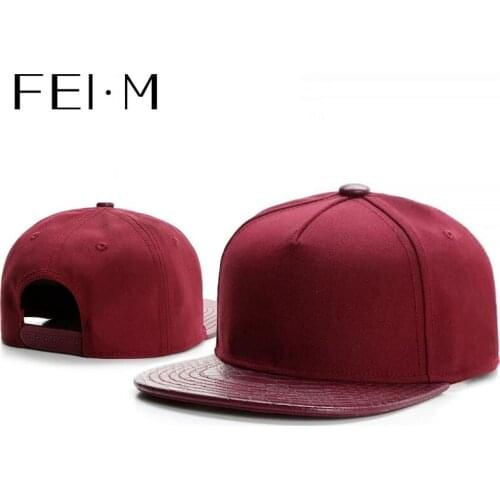 FEI M Fashion Wine Blank Solid Adjustable Snapback Cap Girls Boy Baseball Cap Outdoor Adult Casual Summer Sports Sun Hat 10