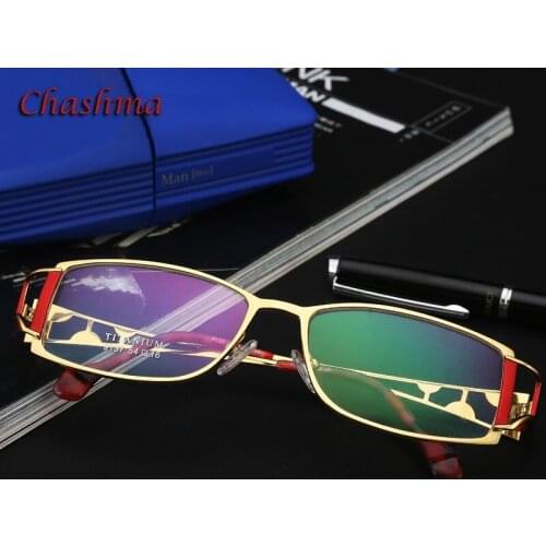 Chashma Brand Designer Titanium Female Frame Lentes Opticos Gafas Top Quality Eyeglasses Women Spectacles for Progressive Lenses