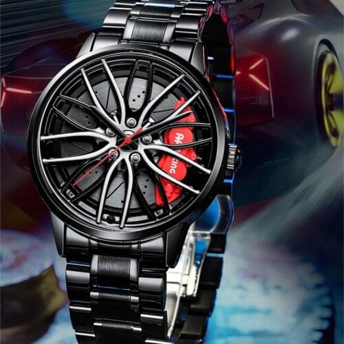 New Watches Men Sports Car Men Watches Quartz Waterproof Sport Rim Hub Wheel Wristwatch Car Quartz Mens Watches Man Watch