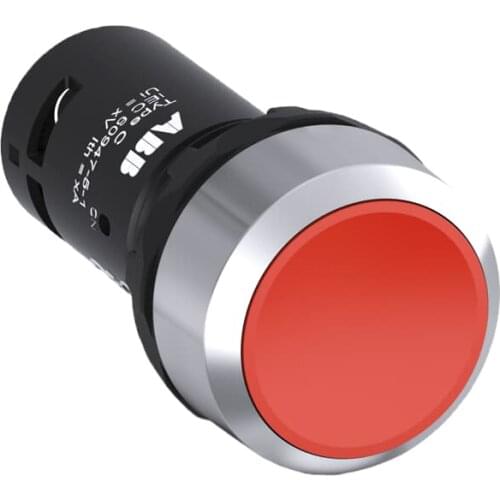 CP9-1009 10135341 Momentary - Flush - Red - Black plastic - 1NO+1NC - Customer defined pushbutton with special marking
