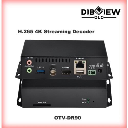 OTV-DR90 H265 HEVC H264 4K HDMI CVBS IPTV Streaming Video Decoder With HLS RTMP RTSP UDP HTTP