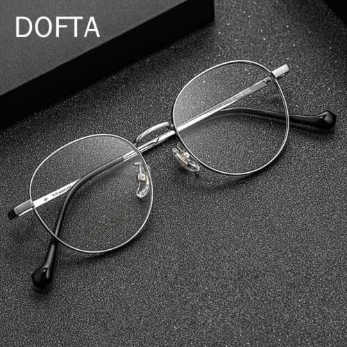 DOFTA Titanium Glasses Frame Women Retro Vintage Round Eyewear Prescription Optical Myopia Korean Eyeglasses Frame Men 5359