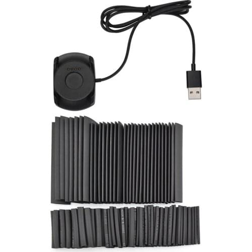 1 Pcs USB Fast Charger Cable Dock & 127 Pcs Shrink Sleeving Tubing Tube Assortment Kit