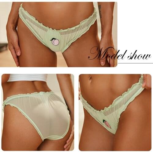 French Panties Sexy Lace Panties Fashion Hollow Out Comfort G-String Low Waist Seamless Transparent Briefs Female Sexy Lingerie