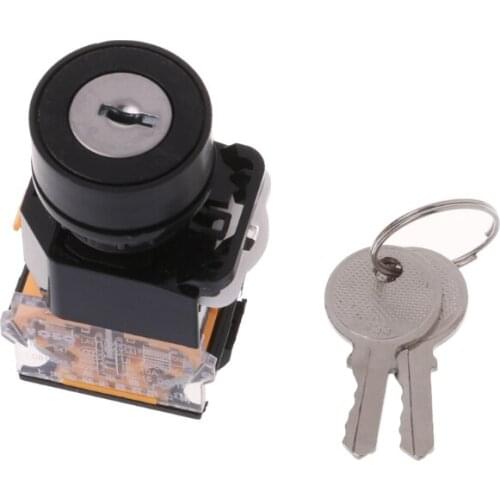 Key Switch ON/OFF Lock LAY38 3 Gears Key Switch 22MM Electronic With Keys wholesale