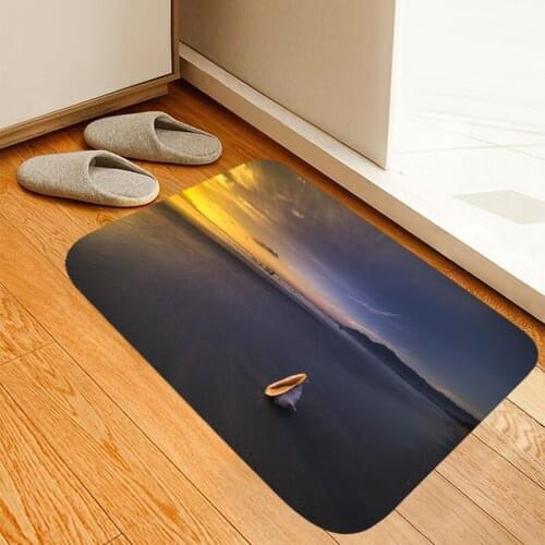 Printed Home Door Mats Scenic Pattern Water Absorbent Mats for Living Room Bedroom Non-slip Bathroom Kitchen Floor Mat Washable