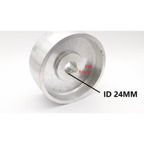 New 130*55*24mm Fully Aluminum Contact Wheel Active wheel for belt machine with 8*4mm Keyway