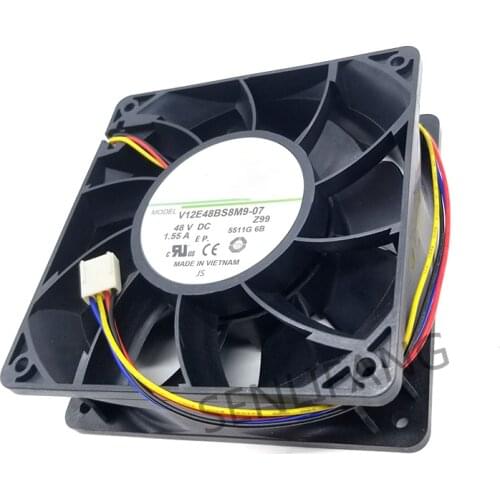 Original for V12E48BS8M9-07 12038 48V 1.55A 4-P pwm case cooling fan 120*120*38mm