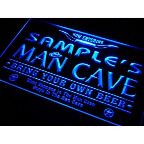 Pb-tm Name Personalized Custom Man Cave Beer Bar Neon Light Light Signs