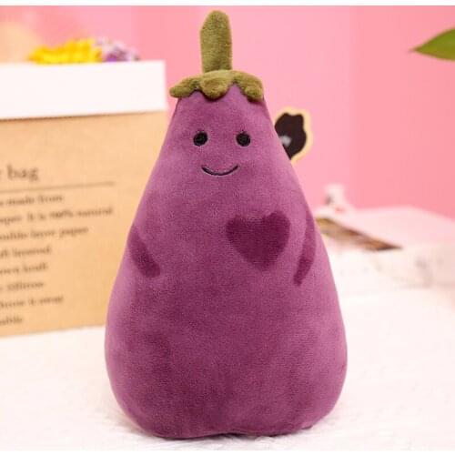 Lovely expression eggplant pillow simulation purple eggplant Plush Stuffed ToyDrawing doll childrens Playmate girlfriends gift