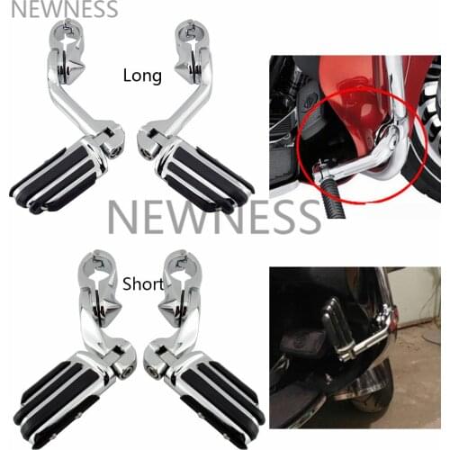 Motorcycle 32mm 1.25" Adjustable Crash bar Highway Engine Guards Foot Pegs Footrest Mount Clamp For Honda VT1100 VTX1300 VTX1800