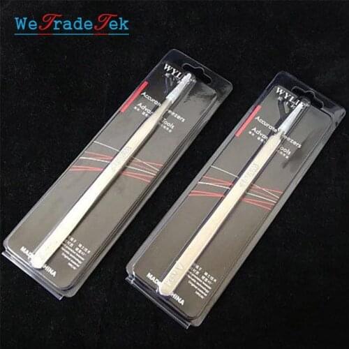 Precision Phone Repair Tweezers Stainless Steel 16cm Thickened 0.01mm Sharp Point for Electronic IC PCB Repair Tools