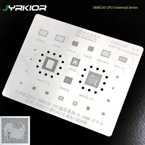 Jyrkior SM8150 Plant Tin Mesh Qualcomm 855 CPU PM8150 Power BGA153 SDR8150 BGA Reballing Stencil Template For Galaxy S10 LGV50