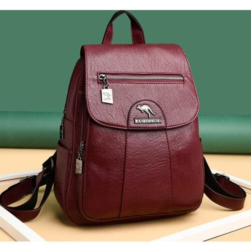 High Quality Leather Backpack Women High Capacity Travel Backpack School Bags Fashion School Backpack for Women 2020 mochilas