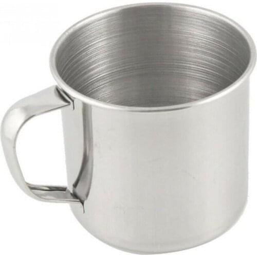 1pc 200ml Stainless Steel Drinking Mug Coffee Water Cup With Handle For Outdoor Camping Travel Portable Drinkware