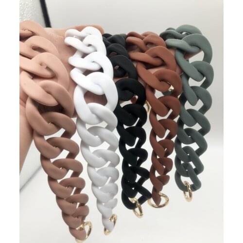 1 PC DIY Fashion Colorful Resin Bag Strap for Handbags Women Purse Chains for Plastic Bags Accessories Acrylic Plastic Chain