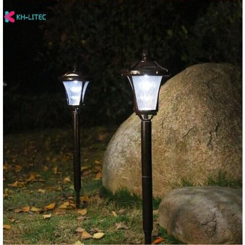2 LED Solar Light Outdoor Solar Lamp Powered Sunlight Waterproof Lawn Lamps Street Light for Garden Landscape Path Yard Decorati