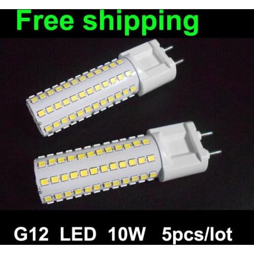 5pcs/lot g12 led lamp spotlight 10W 12W 15W 108smd 144smd 2835 led bulb light AC85-265V 110V 120V 220V 230V 240V