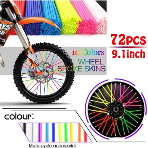 72 Pcs Motorcycle Dirt Bike Wheel Rim Spoke Rim Skin Cover Protector For Gas Gas EC2T FSE FSR EC300 EC250 EC 250 300 EC250 EC300