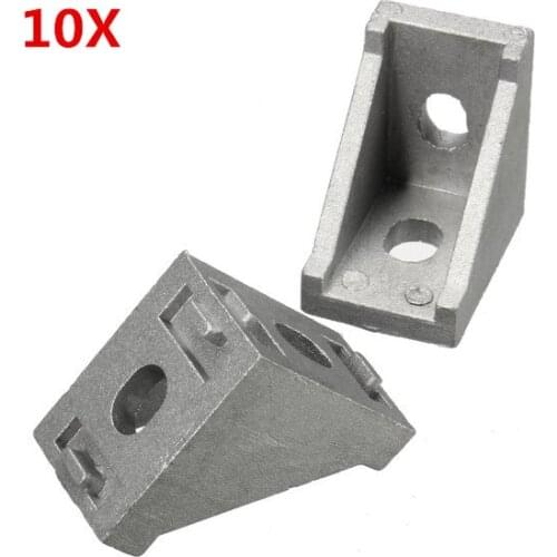 AJ28 10Pcs 2028 Aluminium Angle Corner Joint 20 Series Aluminum Extrusion 20x20mm Right Angle Bracket Furniture Fittings