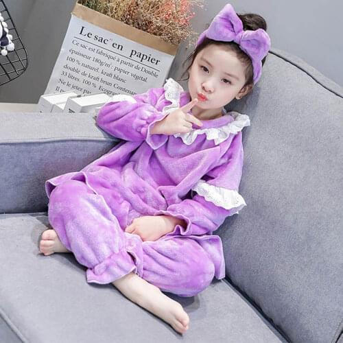Amya Baby 2020 Spring Autumn Winter Kids Sleepwear Girls Pajamas Set Princess Children Clothing Little Girls Pajamas
