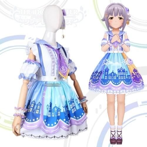 Anime Idol Cinderella Cos Koshimizu Sachiko Cute Idol uniform Costume