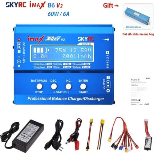 SKYRC IMAX B6 V2 6A 60W Balance Charger Discharger with adapter For DJI Mavic TB4X NiMH NiCD LiHV NiCd PB Li-ion Battery