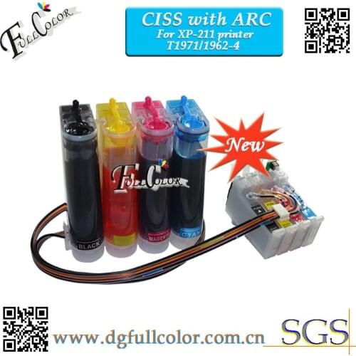 For xp211 CISS Ink System With ARC CHIP for xp-211 Printer CISS T1971 T1962 T1963 T1964