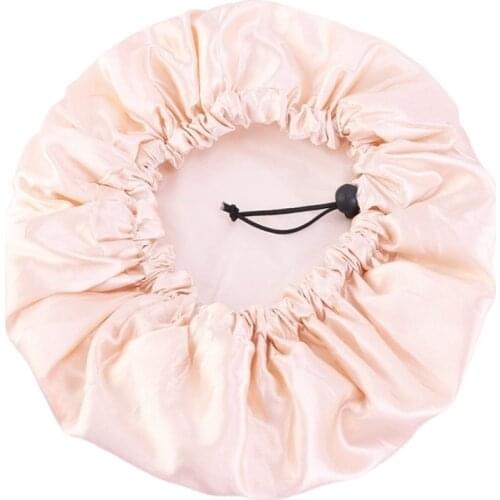 Coloring Children And Womens Hair Cap For Sleeping Double-Layer PE Waterproof Polyethylene Hat Bath Styling Chemotherapy