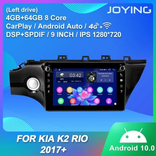 JOYING Android 10.0 head unit GPS Navigation 9 inch autoradio IPS RDS autoradio stereo video player for Kia K2 Rio 2017+ WIFI