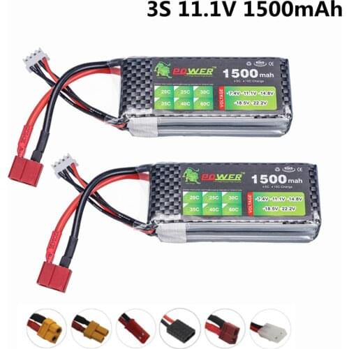 3S 11.1V 1500mAh 35C Lipo Battery With B3 Charger For RC Car Boats Drones Airplane Helicopters Toys Robot Upgrade 11.1v Battery