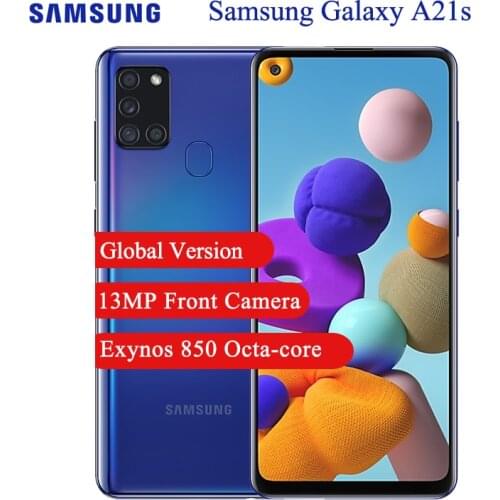 Global Version Samsung Galaxy A21s 4G Mobile Phone 6.5" Exynos 850 Octa-core 13MP Front Camera 5000mAh Battery Cellphone